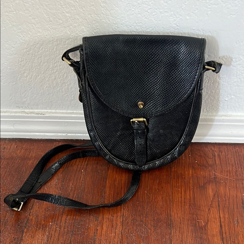 Vintage Black Mulberry Crossbody Bag